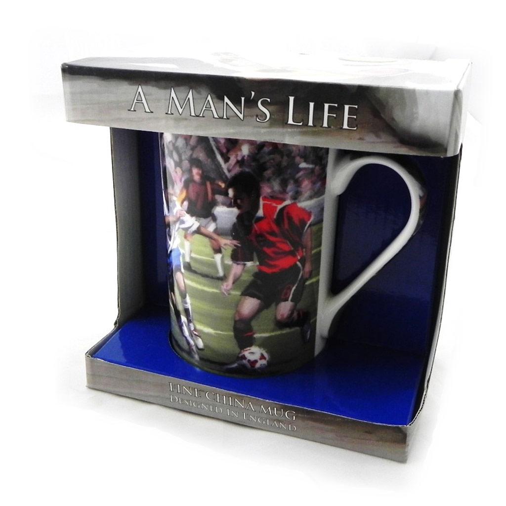 Les Trésors De Lily [I6026] - Grand mug porcelaine 'Football' - 110x125 mm