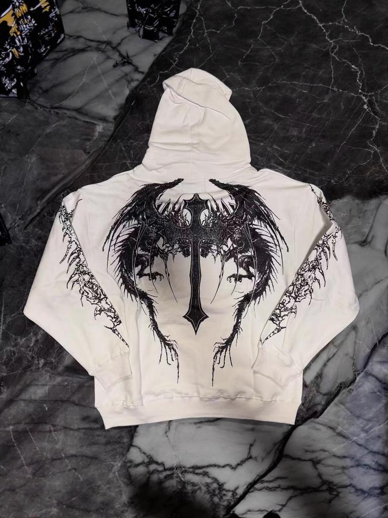 Felpa con Cappuccio alla Moda da Uomo Breathedivinity - Sportiva, Vestibilità Larga, Manica Lunga, Interno Felpato, Stampa Autunno/Inverno