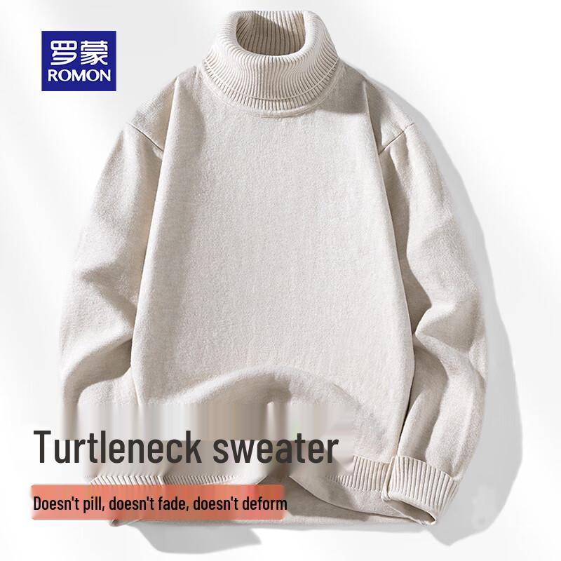 ROMON Men's Turtleneck Knit Sweater