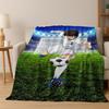 3D Cartoon Captain Ozora Tsubasa Football Anime Flannel Blanket,Warm and Cozy Soft Throw Blanket for Home Bedroom Bed Sofa Cover