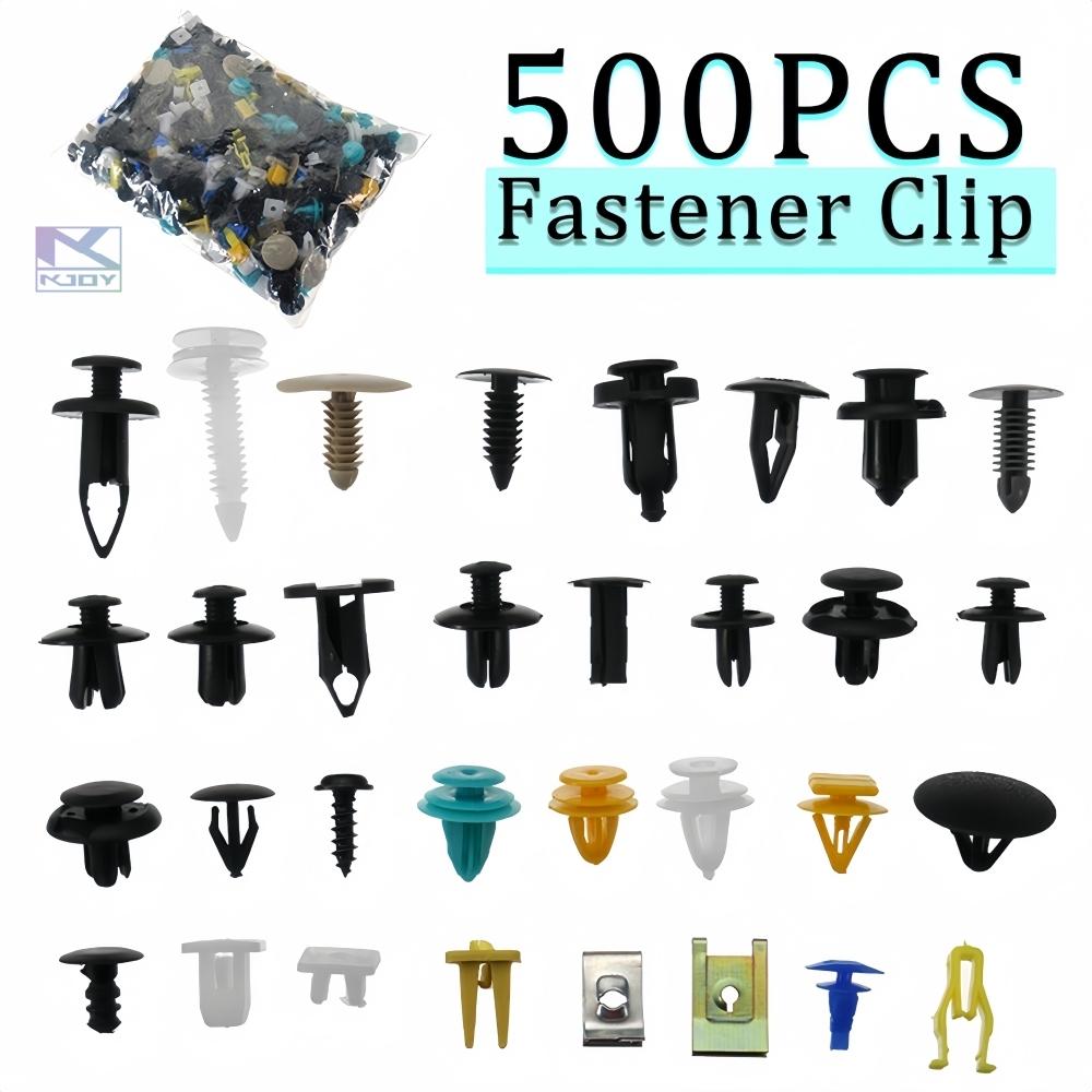 

KJOY 500 PCS Mixed Auto Vehicle Fastener Bumper Clips Retainer Rivet Door Panel Fender Liner Universal Fit All Car
