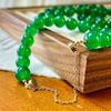 High Quality Glass Species Ice Transparent Natural Chrysoprase Bracelet Flow Rate Magnet Buckle Atmosphere Bracelet Woman