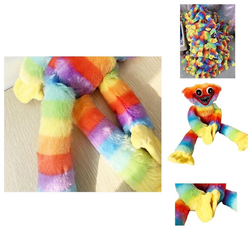 Peluche Huggy Wuggy Arcoíris - Inspirado en el Juego Poppy Playtime Suave Y De Alta Calidad