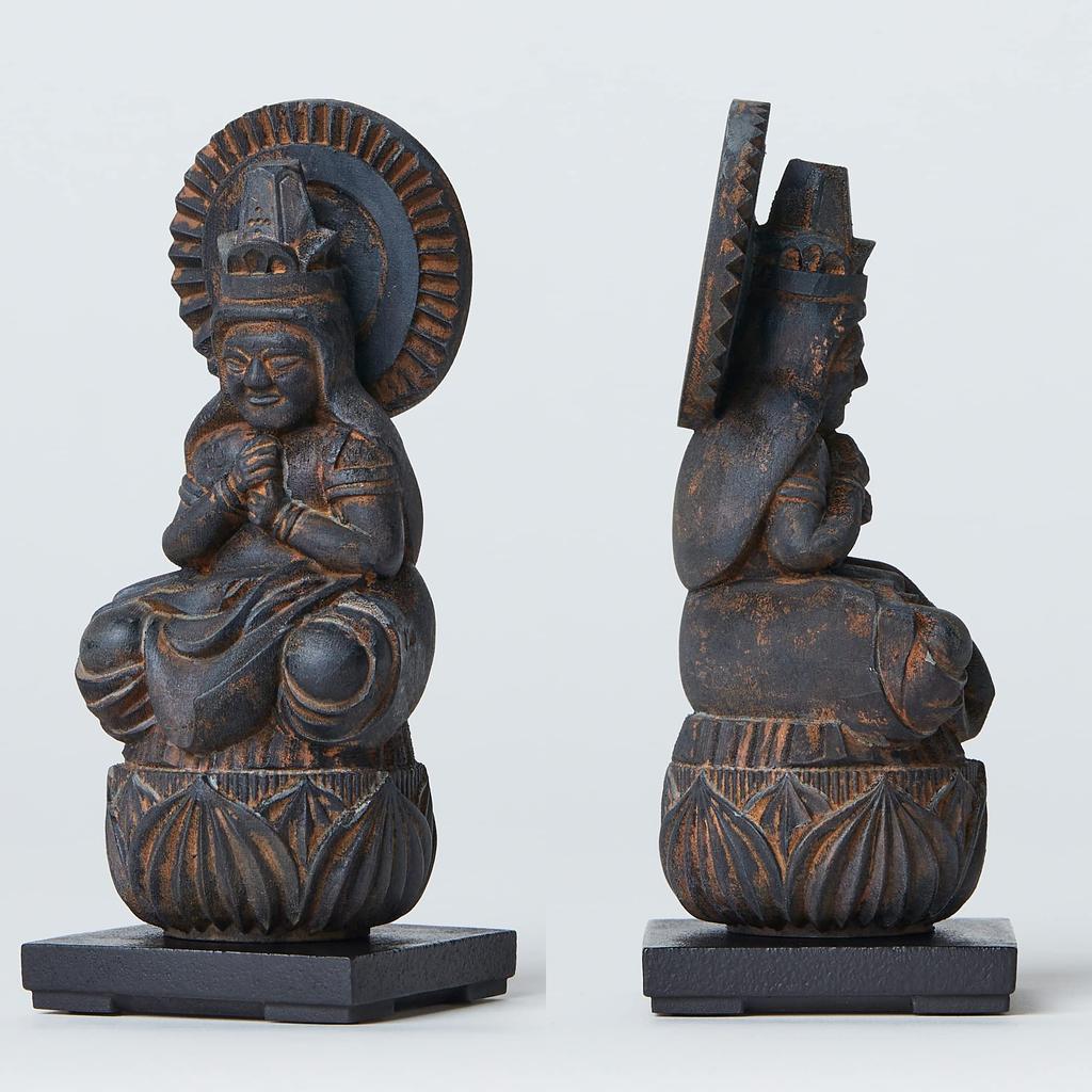 ISUM TanaCOCORO WOOD Dainichi Nyorai Mokuji Mokuji Wood Buddhist ISUM tw3535 [Palm] (Wooden Hinoki) - Buddha, Shonin, Carving, Statue, (Dainichi