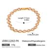 Fine Jewelry 316L Stainless Steel Star Chain Bracelets Women Bling Cubic Zirconia CZ Pink Heart Tennis Chain Bracelet