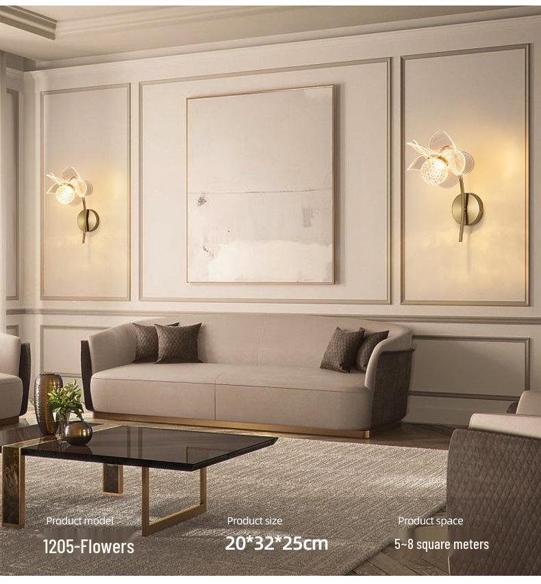 Crystal Luxury Wall Lamp: Wireless Bedside Light for Living Room & Corridor