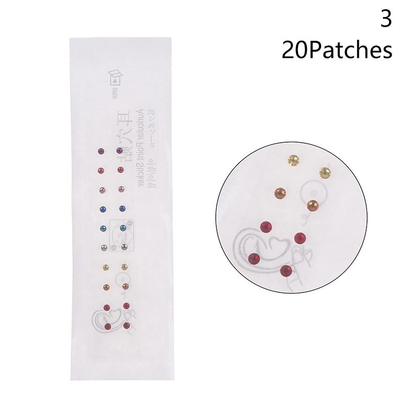 20/100/200 Patches Ear Seed Acupuncture Auricular Disposable Ear Stickers Massage Therapy Needle Patch Auricular Auriculotherapy