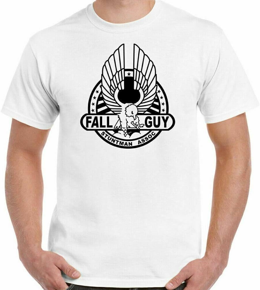 The Fall Guy T Shirt Mens Retro 80 s TV Show Program Stuntman Top A Team Airwolf White XXL белый