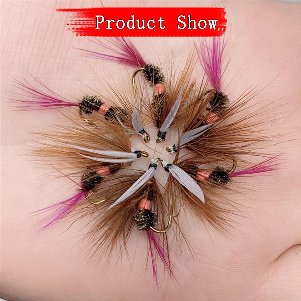 6 шт./коробка искусственная насекомая приманка Brasshead Prince Nymph&Royal WulffFly — фото 15