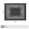 Black Paisley Bandana Flannel Throw Blanket Classic Western Bandana Pattern Soft Cozy Bed Blanket