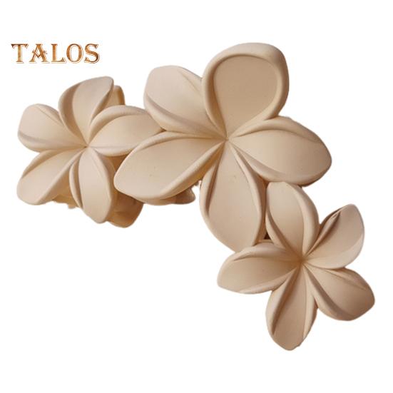 Women Plastic Hair Claw Flower Shape Candy Color Hair Clip Anti-slip Design Strong Grip Hair Claw Back Head Hair Clip Headwear