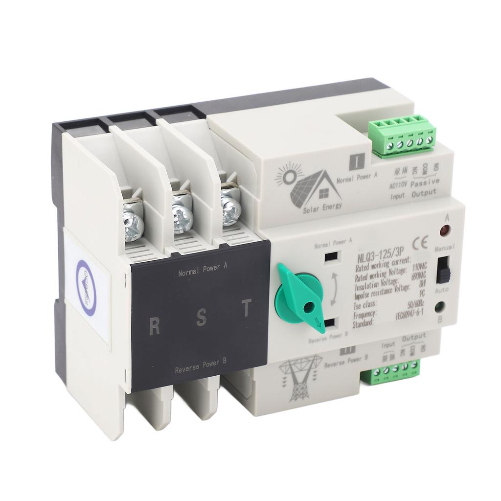  Power Automatic Transfer Switch PV Inverter 3P Efficient Power Timer Automatic Transfer Switch 