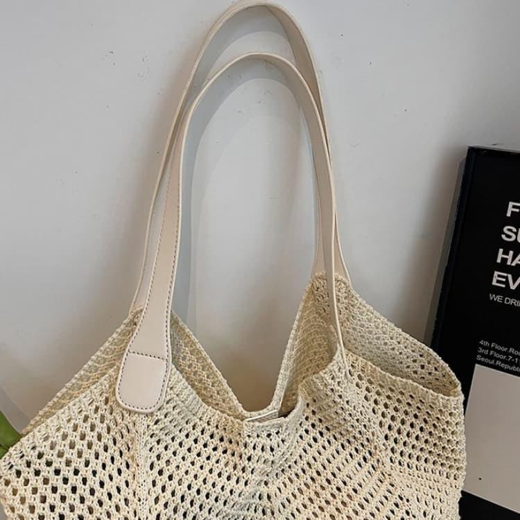 Hollow woven tote bag women's casual shoulder bag