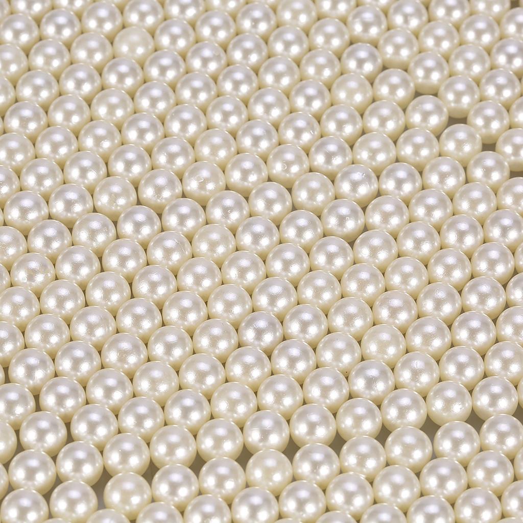 1300PCS Bag Artificial Pearls Beads Decoration For Brush Holder Makeup Organizer(White)