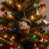 (1 Stück) Weihnachtsdekoration - Acryl-Tierdekor mit roten Beeren, Baumhänger für Hütte, Bauernhaus-Feiertagsdekorationen