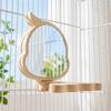 Chew-Proof Construction Wood Bird Training Stand Hanging Parrot Play Rack  Small Medium Animals