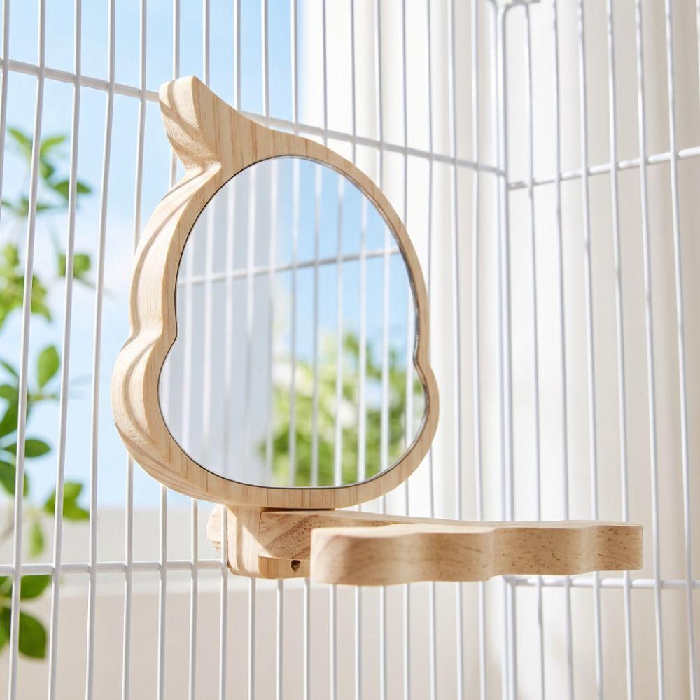 Chew-Proof Construction Wood Bird Training Stand Hanging Parrot Play Rack Small Medium Animals