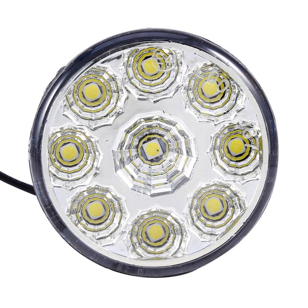 2X Car White 9‑SMD LED Daytime Driving Running Light DRL Fog Lamp Head Light Bulbs