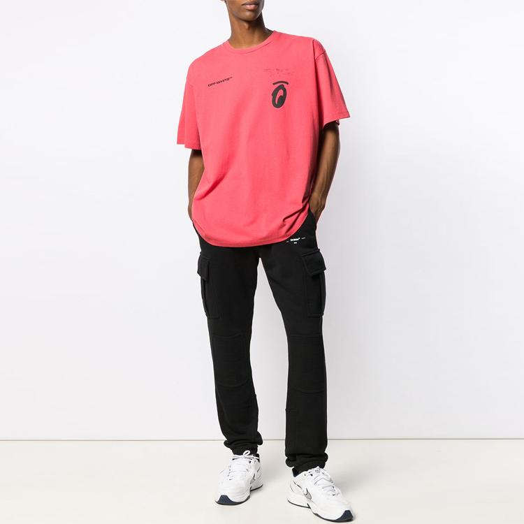 Off-White Split Arrow T-Shirt Red Men Tops OMAA038E191850102010