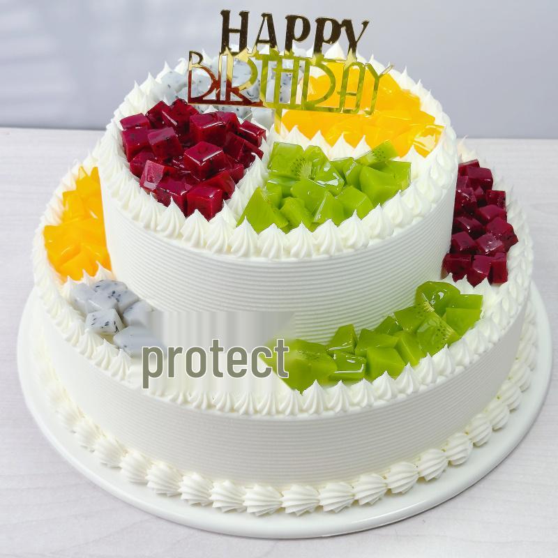 2025 Europäisches zweistöckiges Obstkuchenmodell für Ausstellungszwecke