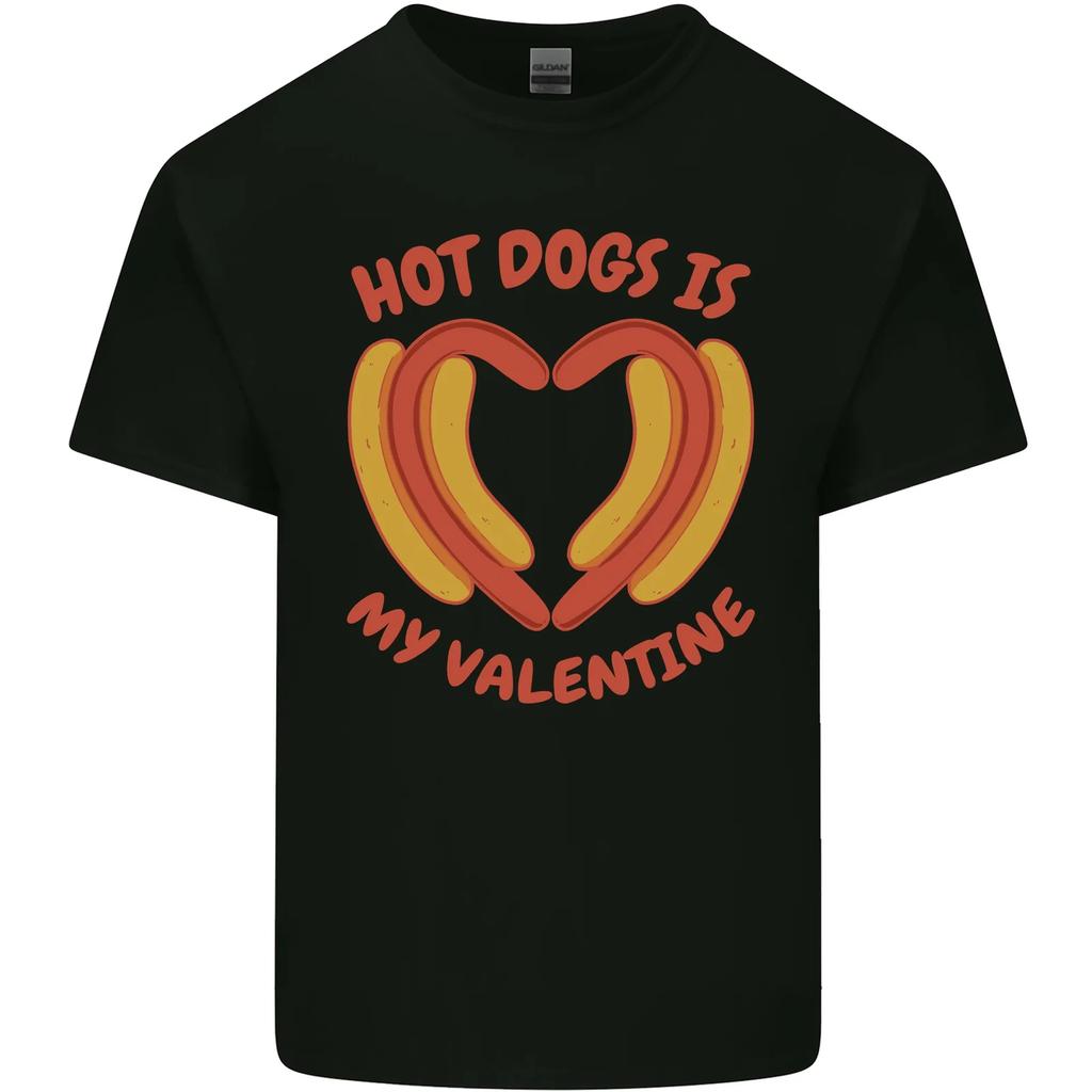 Hot Dog Anti Valentines Day Single Funny Kids T-Shirt Childrens