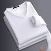 Thermal Underwear Top for Men Thick Thermal Shirt Long Sleeve Bottoming Shirt Solid Soft Plush Pullover Warm Bottoming T-shirt