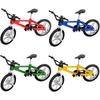2 Stück Neuheit Mini Fingerfahrrad - Miniatur Fidget Fahrrad Spielzeug für Kinder - Metall Fahrradmodell Sammlungen Dekoration