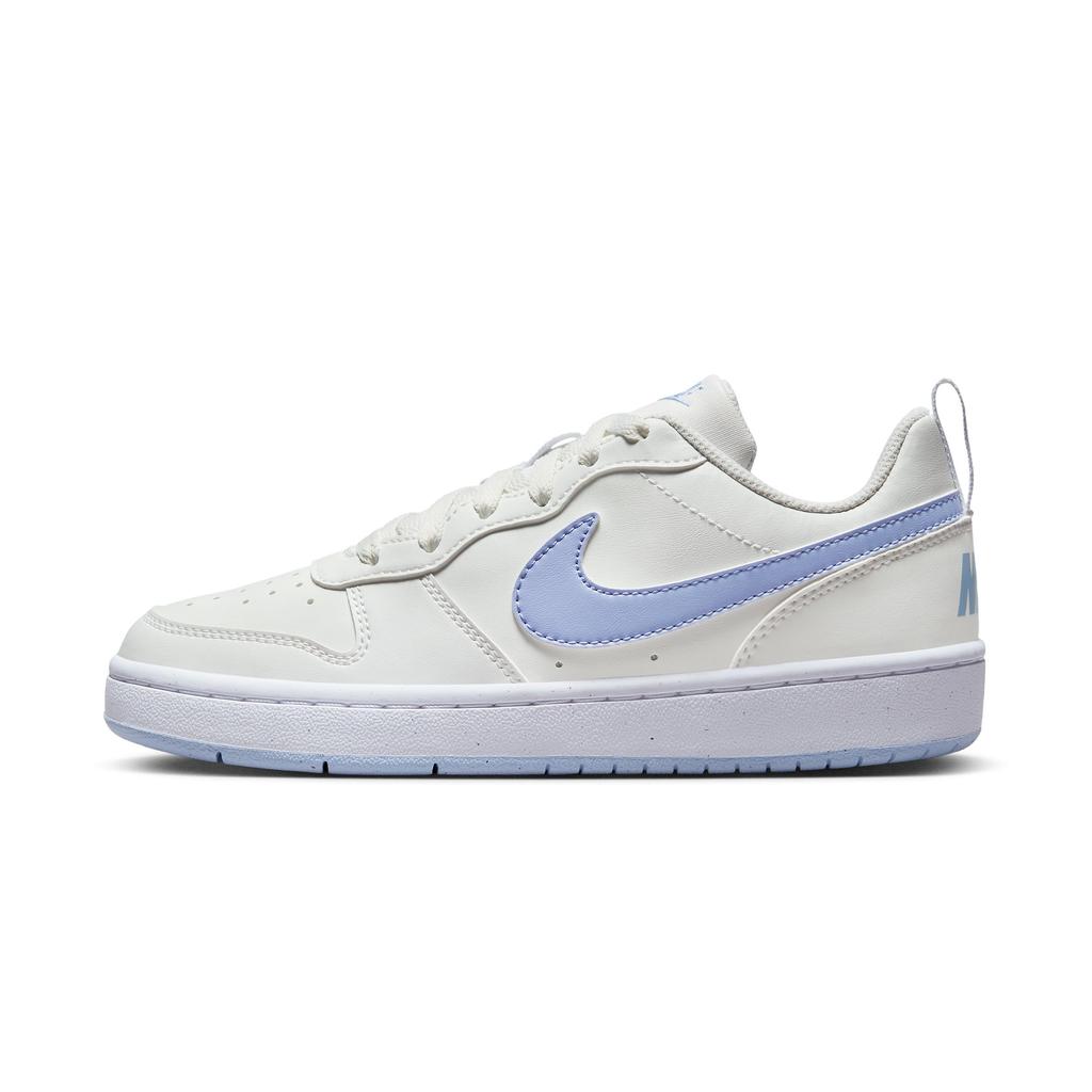 Nike Court Borough Shopping Bag Slip Resistant Abrasion Resistant Low top Skateboard Shoes Women's Pink Blue White DV5456-103(Team2364-S-BOX)