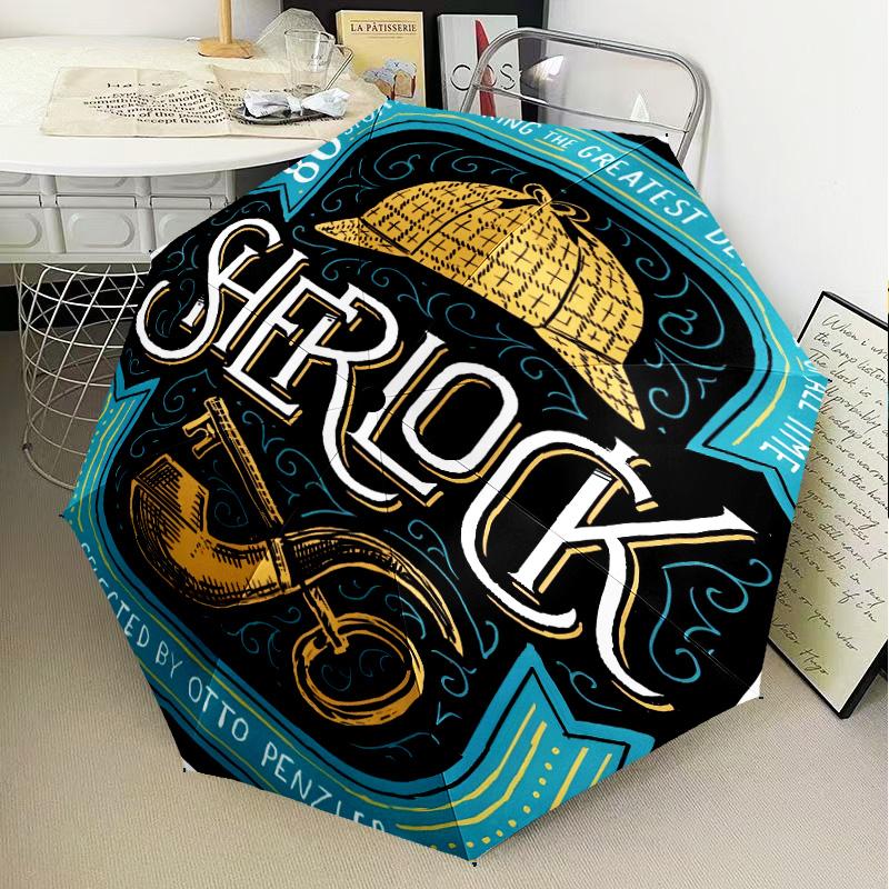 Sherlock Adventure Umbrella Folding umbrella, automatic umbrella 8-Frame for Travel, camping Use Gift for Halloween Christmas