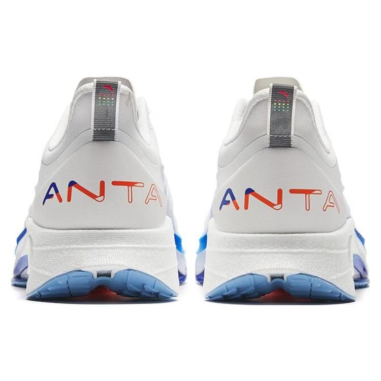 New Anta MACH 3.0 Slip Resistant Low Top Running Shoes Men's White Blue 112335583-1