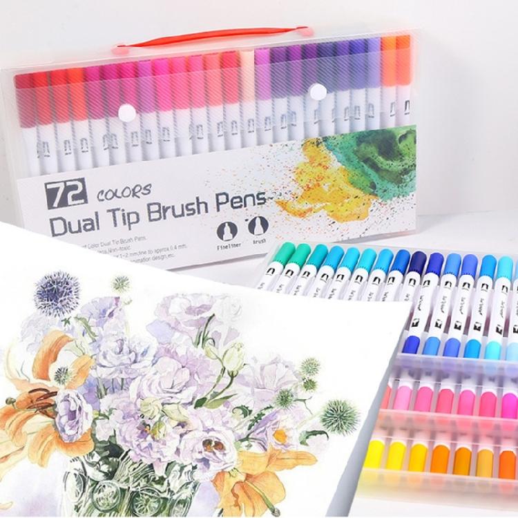 36/48/60/72/100 Colors Watercolour Marker Brush Pen Set Hand Lettering Pen Watercolor Pen Felt Tip Pen
