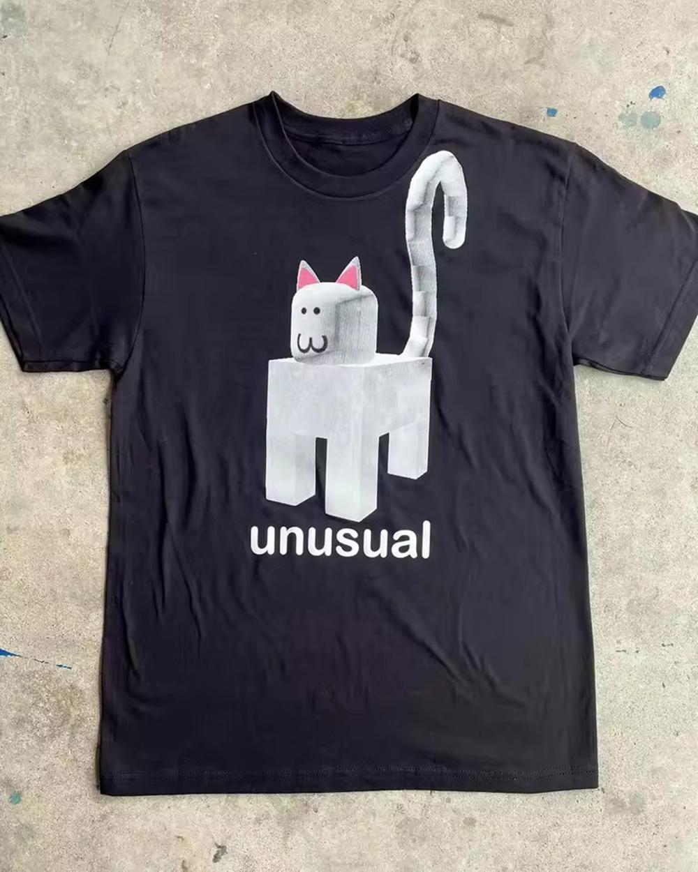 

Юмор Универсальный Модный Принтованный Повседневный Женский Y2k Мужская Одежда с коротким рукавом Круглый вырез Принтованный Пуловер Футболки 50277 3XL