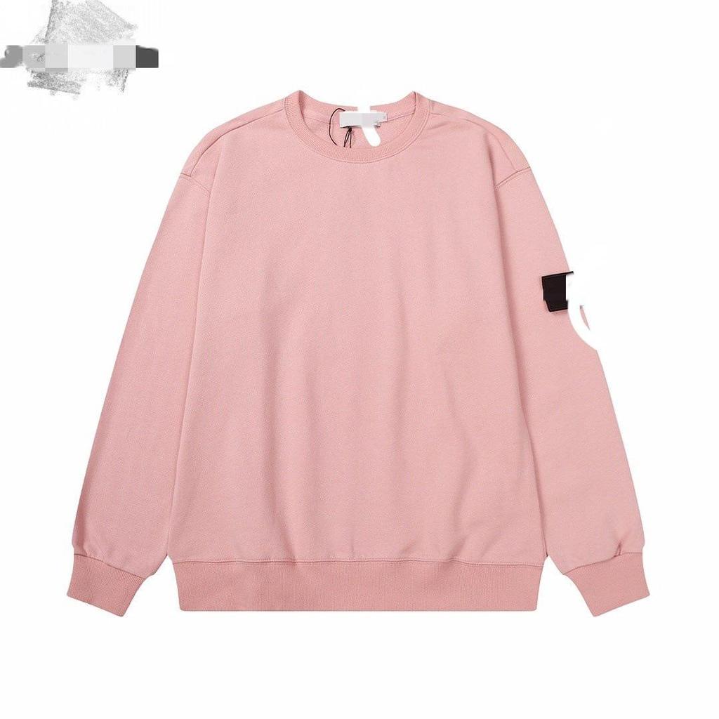 Unisex Solid Color Compass Patch Hoodie: Trendy European/American Style for Spring/Autumn, Loose Fit Long Sleeve
