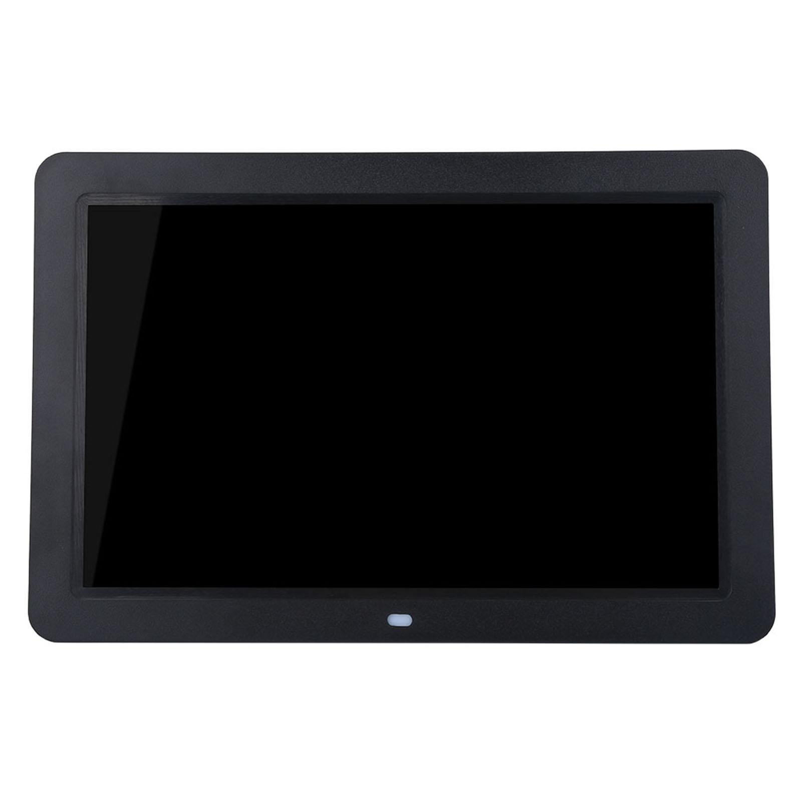 

12-дюймовая цифровая фоторамка 1280X800, музыкальный видеоплеер с дистанционным управлением(черный ) EU Plug чёрный