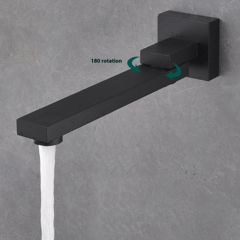 Practical 180 Rotation Swivels Wall Mounted Tub Spouts Copper Bathroom Faucet With Thread Easy Installion Folding Designs