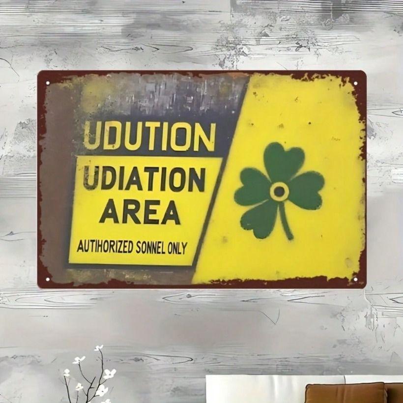 

Metal Wall Art Poster, Funny Warning Sign for Pub, St Patrick s Day Clover Gift