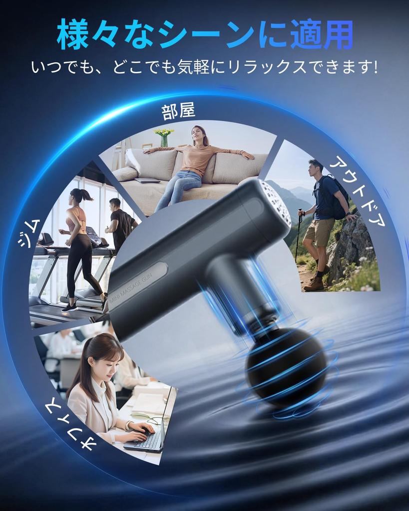 [2026 New Release] Myofascial Release Gun Handheld Gun with 5 Powerful Vibration Levels, AI Adaptive Mode, 8mm Deep Amplitude, 5 Attachments, Type-C F