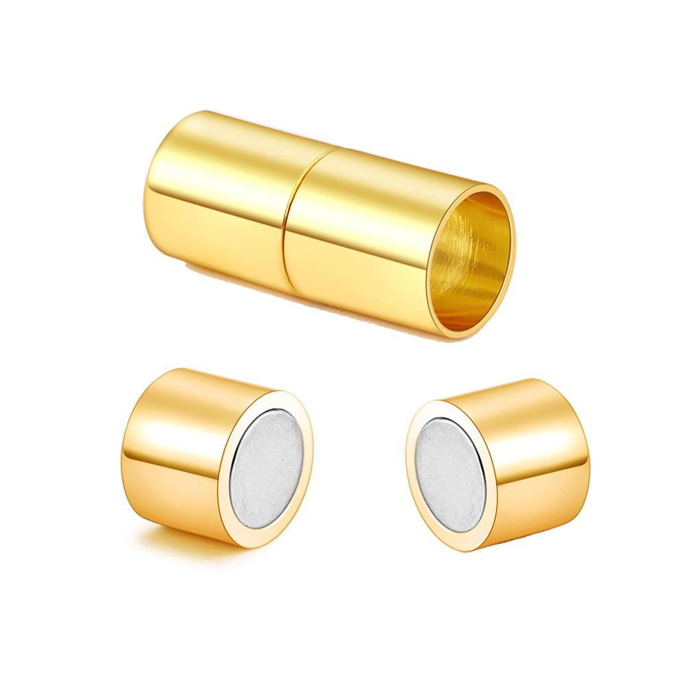 6-10pcs Gold Magnetic Clasps 3 4 5 6 7 8 10 12 14 15 mm Leather Cord Bracelet Connectors For DIY Jewelry Making Accessories