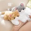 Simulation Cat Toy Doll Cute Kitten Plush Doll Children Orange Cat Companionship Throw Pillow