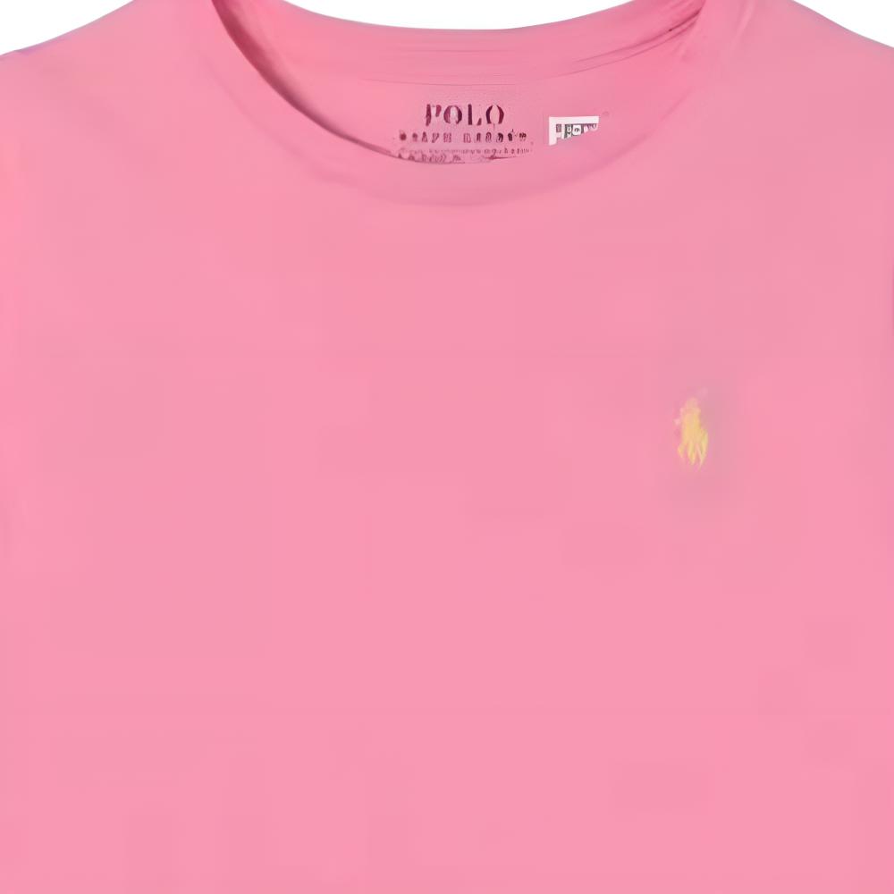 Polo Ralph Lauren Kids Logo Embroidered Round Neck Short Sleeve T-Shirt Kids Tops Pink 313833549-072