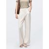 PEACEBIRD Women's High-Waist Knit Loose Wide-Leg Straight Casual Pants