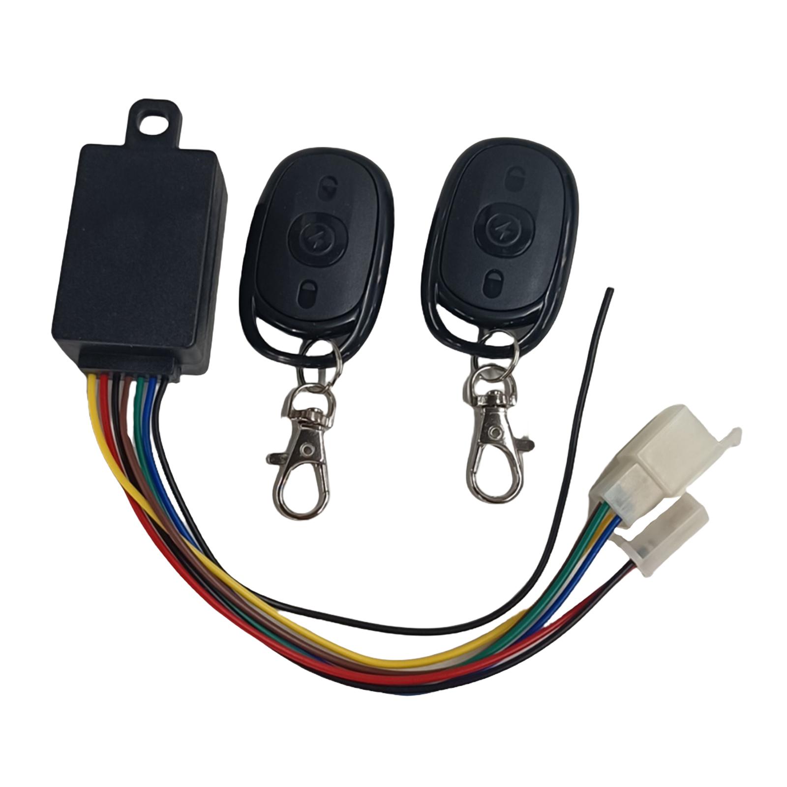 36-72V RC Electric Scooter Alarm Security System 125dB Moped Remote Control Detector Alert Anti-Theft E-bike Alarm System