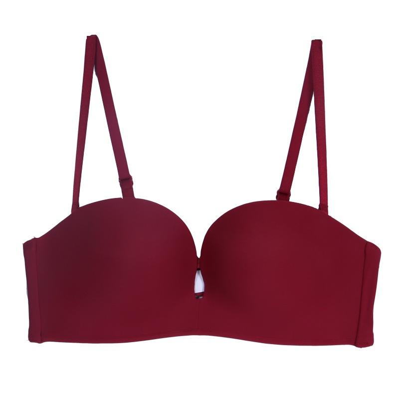 Half a cup of seamless women's small breasts are not empty, cup underwear without shoulder straps, wear a bra to prevent sagging in summer