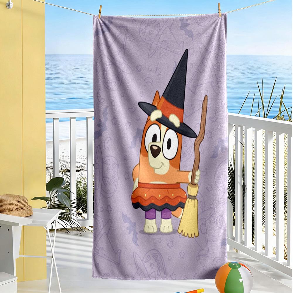 Bluey Bingo Adventure Beach Towel Quick-Dry Soft Microfiber Comfortable Lightweight