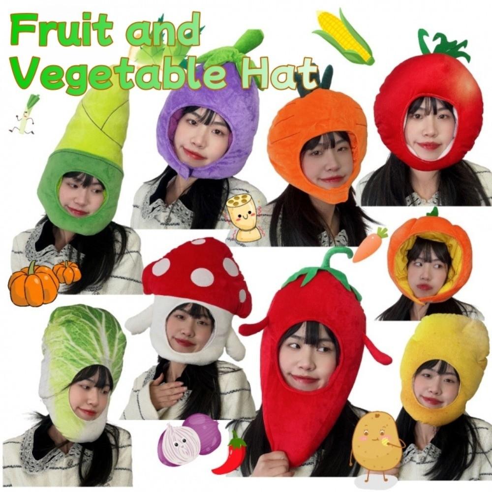 Thick Fruit and Vegetable Hat Creative Pullover Cap Potato Nutrition Month Hat  Kids Adults