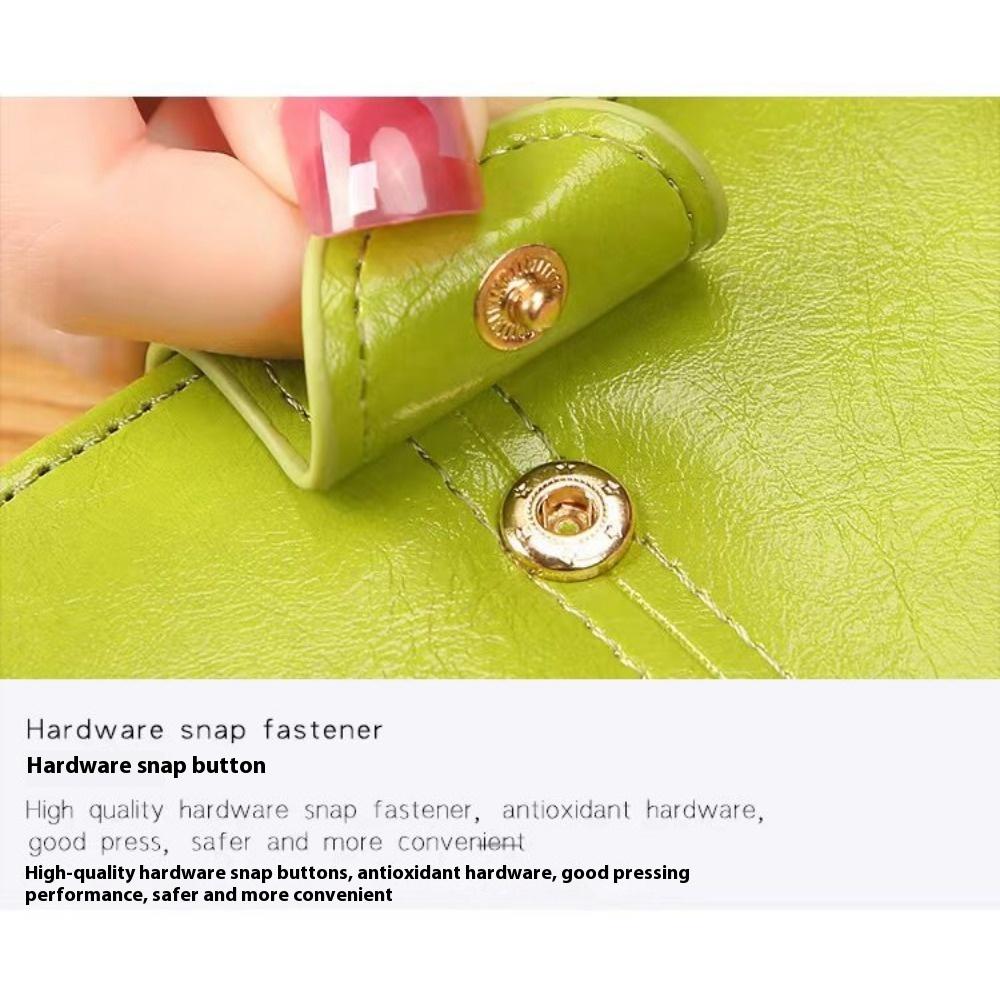 Card Bag, Student Small Fresh Zipper, Soft Leather Wallet In Hand, 20% Off Change Bag.