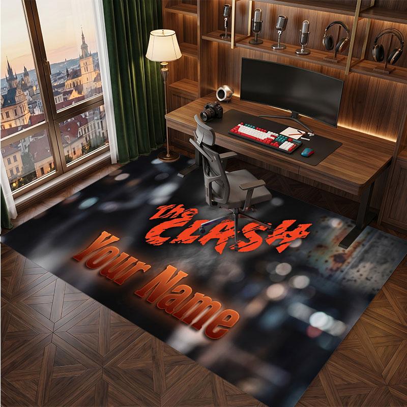 The Cure Personalized Crystal Velvet Carpet, Customized Name Text Soft Anti‑Slip Rug for Living Room Bedroom