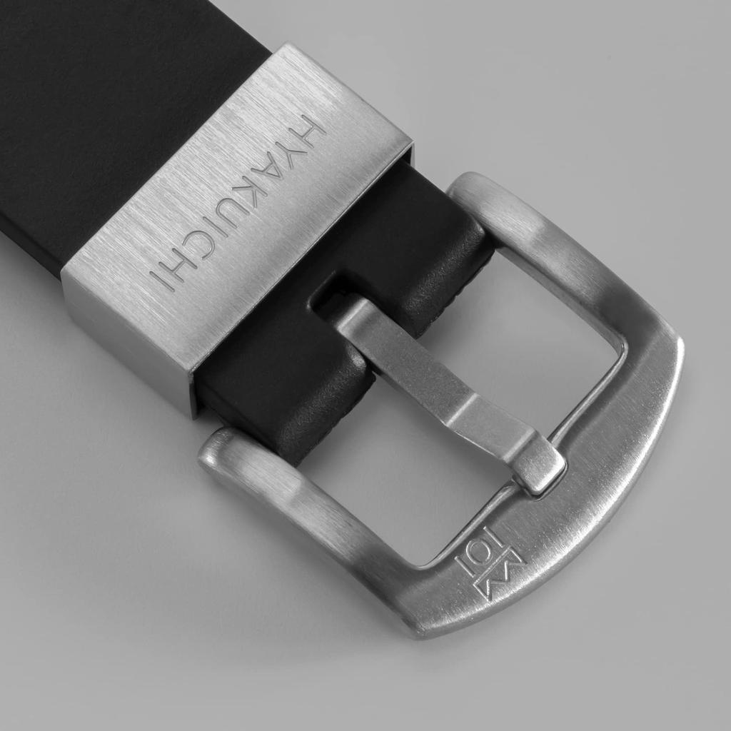 Replacement Rubber Strap for 22mm Silver [HYAKUICHI 101] HYAKUICHI, Wide,