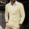 Men's Slim Fit Pocket Long Sleeved T-shirt Polo Shirt