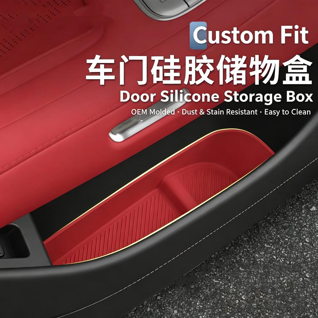 FOR ZEEKR 8X Full Car Door Storage Box, Silicone Storage Box, Neat Storage Compartment, Interior Accessories